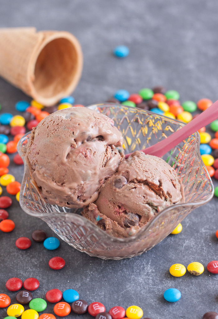 Recipe: Malted Milk Chocolate M & M Ice Cream