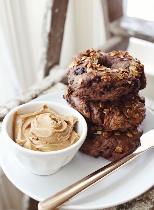 Chocolate Granola Bagels on We Heart It. http