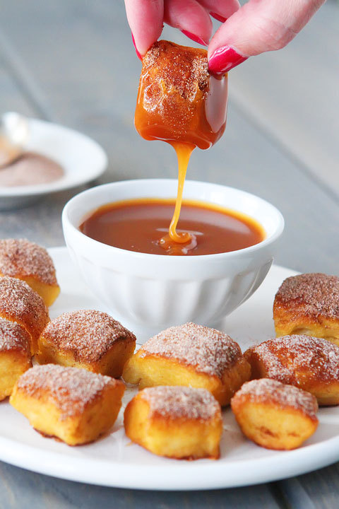 Soft Pretzel Bites with Salty Caramel Sauce by Kevin and Amanda
