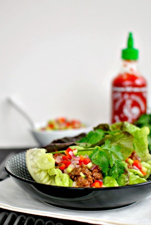 Spicy Sriracha Steak Lettuce Wraps