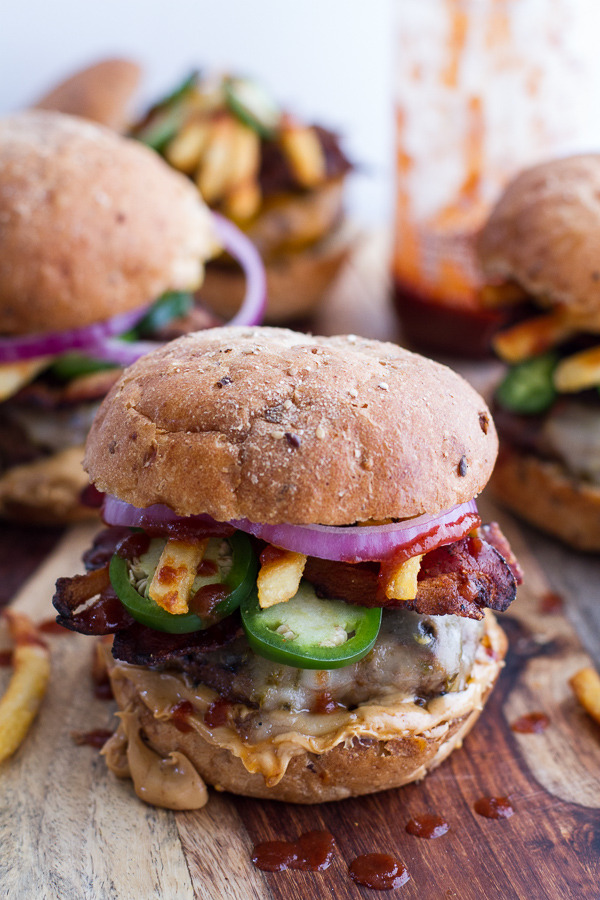 Spicy Peanut Butter Bacon Sliders