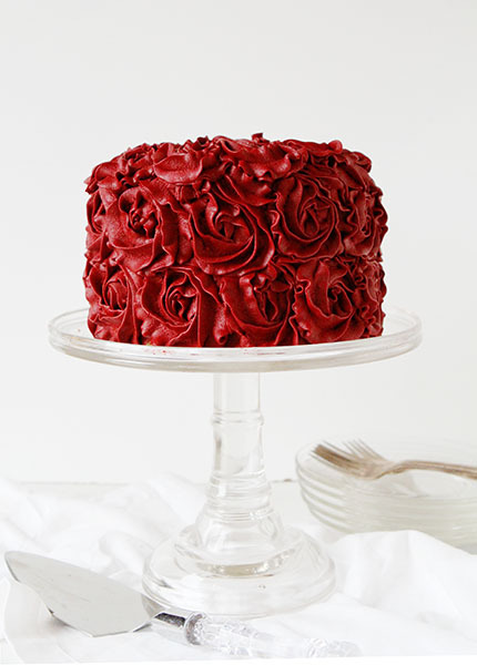Red Velvet Buttercream Rose CakeSource