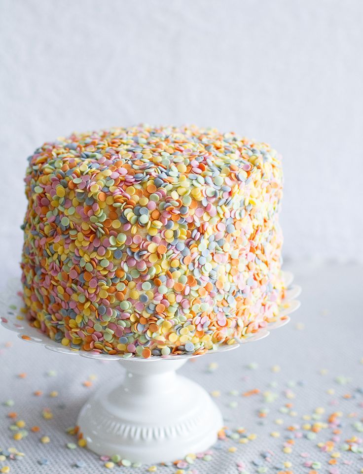 How To Decorate A Confetti Sprinkle Cake!