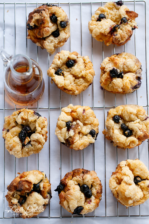  Blueberry Cheesecake French Toast Streusel Muffins